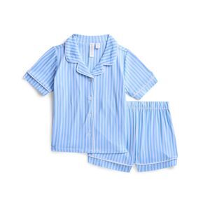 Joyspun Toddler Girls Notch Collar Pajama Set, 2-Piece